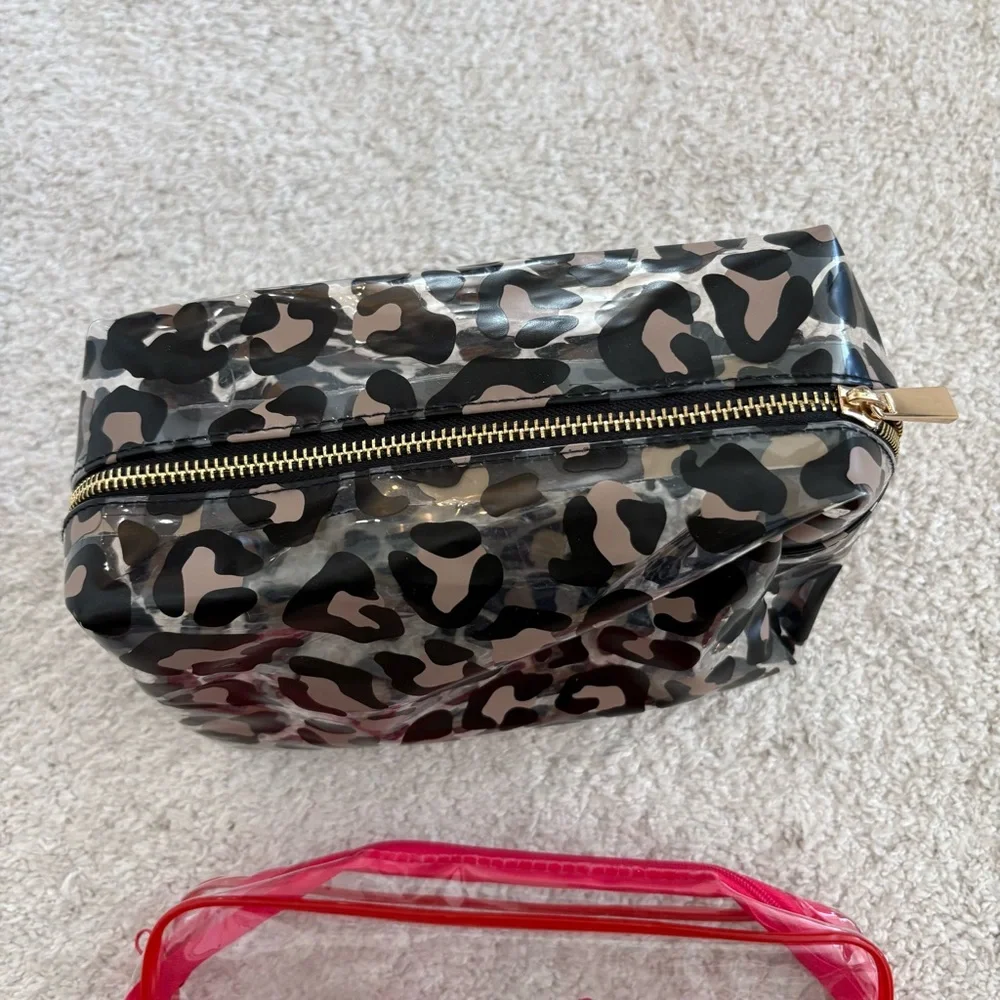 Clear Travel Zip Toiletry Bag Set